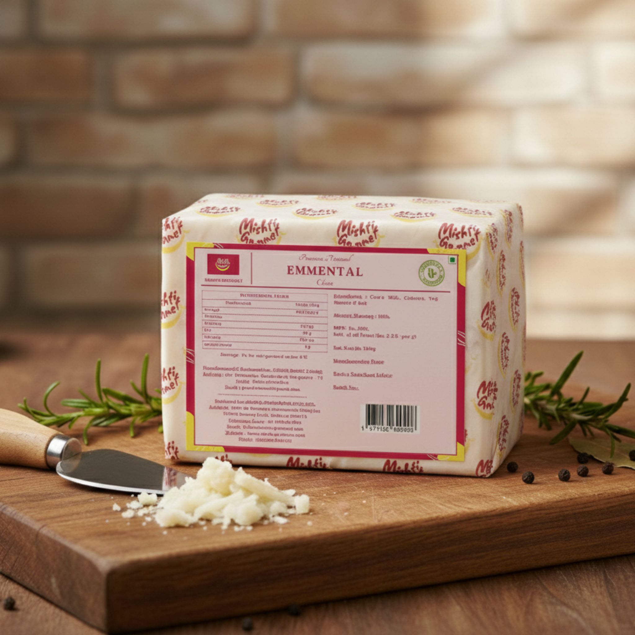 Mishti Gourmet Premium Artisanal Emmental Cheese 200g