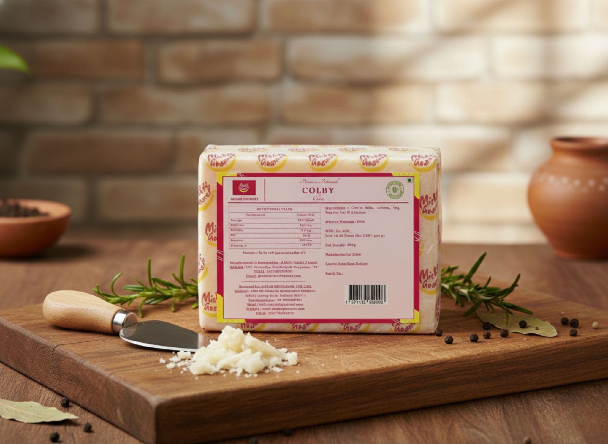 Mishti Gourmet Premium Artisanal Colby Cheese 200g