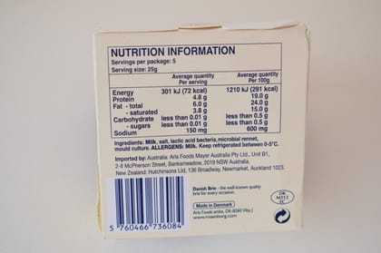 Rosenborg Danish Brie Cheese 125gm
