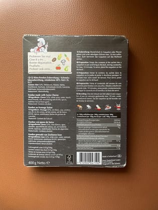 Traditional Swiss Cheese Fondue, 400g, Lactose-Free, Serves 2, Made in Switzerland