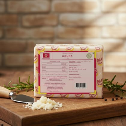 Mishti Gourmet Premium Artisanal Gouda Cheese 200g-0% Preservatives