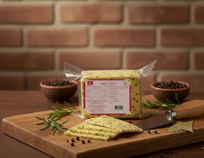 Mishti Gourmet Premium Artisanal Green Chilli Cheddar Cheese 200g