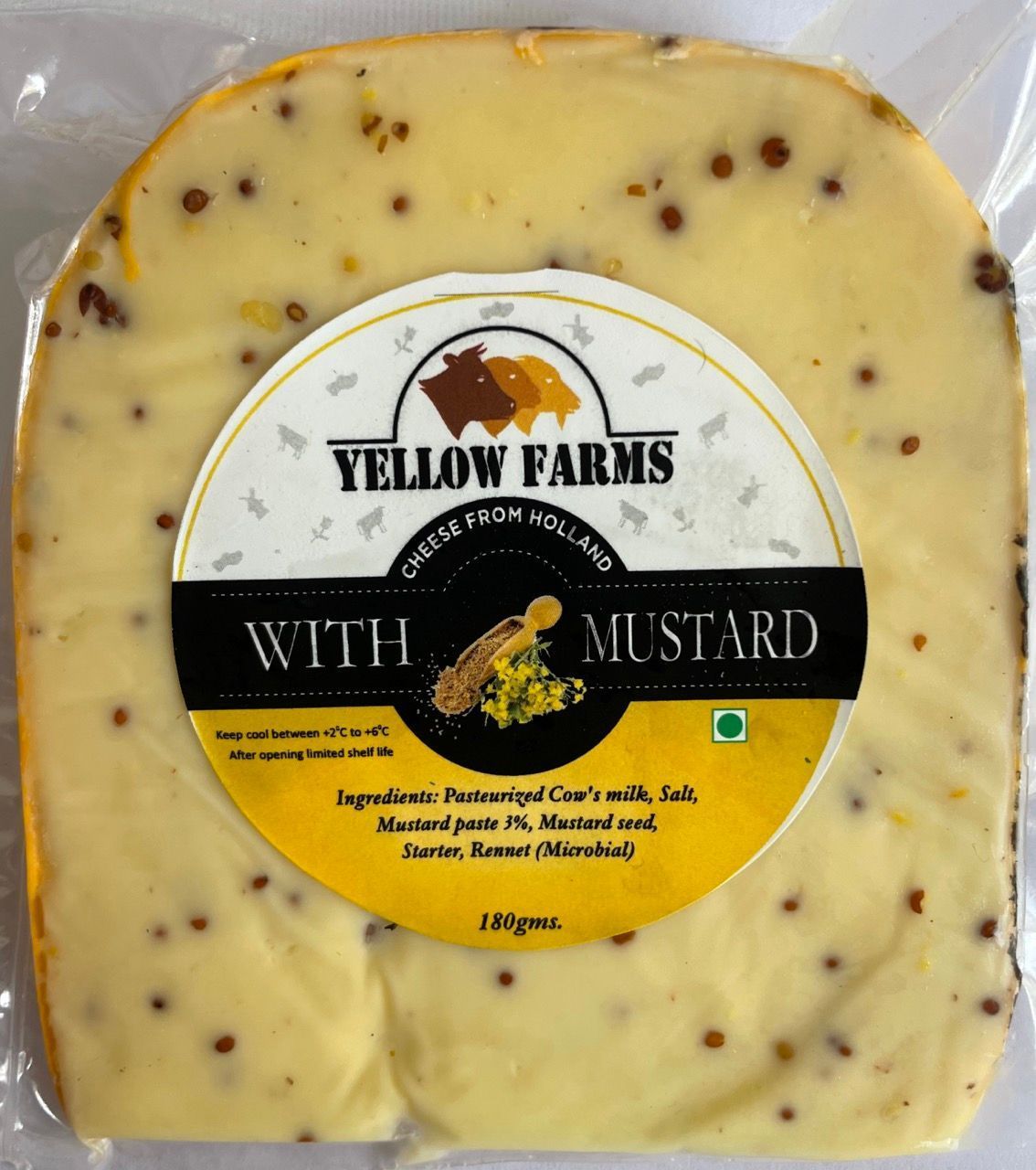 Yellow Farms Gouda Cheese with Mustard 180g