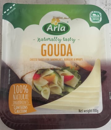 ARLA DANISH GOUDA CHEESE SLICES 150G