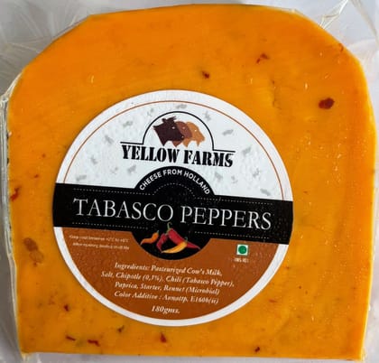 Yellow Farms Gouda Cheese with Tobasco Peppers 180g